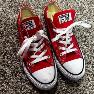 Converse Bold Red Canvas Shoes unisex